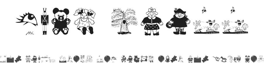 Kids Stuff by Manfred Klein — Dingbats Font