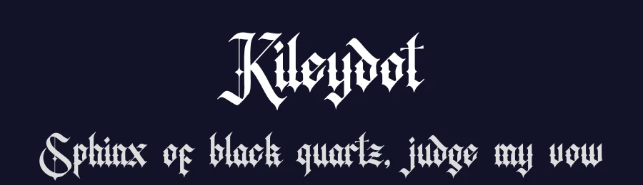 Kileydot by Denustudios — Blackletter Font — thumbnail 2