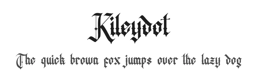 Kileydot by Denustudios — Blackletter Font