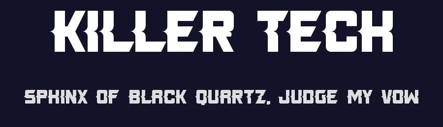 Killer Tech by Joseph Dawson — Decorative Font — thumbnail 2