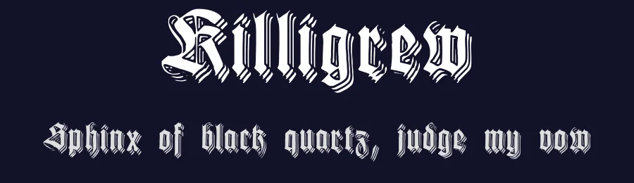 Killigrew by Paul Lloyd — Blackletter Font — thumbnail 2