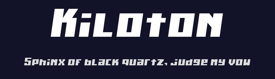 Kiloton by Hybrid Space — Display Font — thumbnail 2