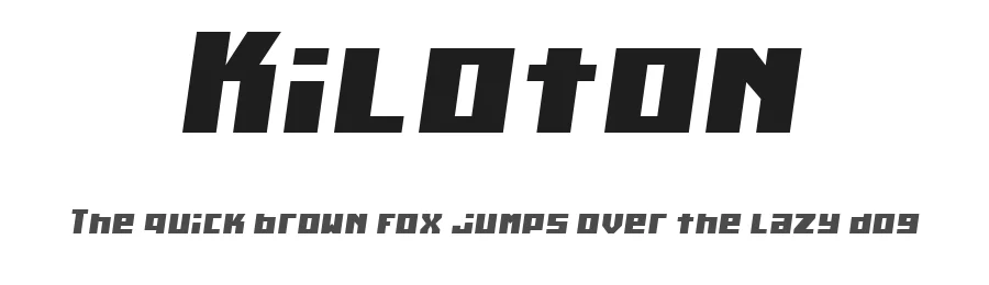 Kiloton by Hybrid Space โ Display Font