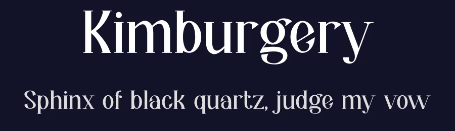 Kimburgery by Salamahtype.com — Serif Font — thumbnail 2