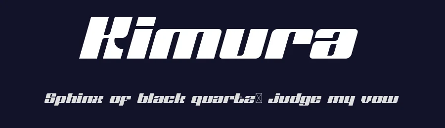 Kimura by Typologic — Display Font — thumbnail 2