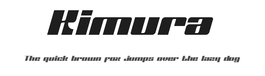 Kimura by Typologic — Display Font