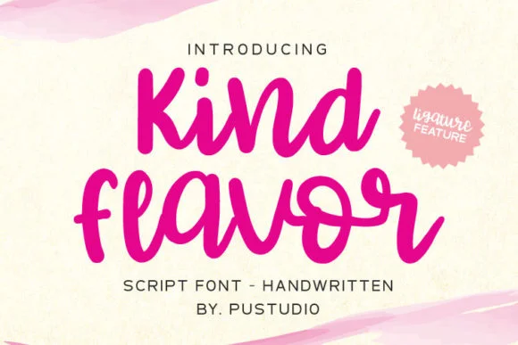 Kind Flavor Font by pustudio — Script Handwritten Font