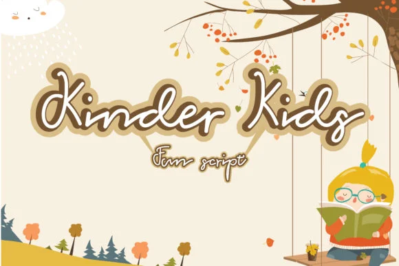 Kinder Kids Font by saxofontid — Script Handwritten Font