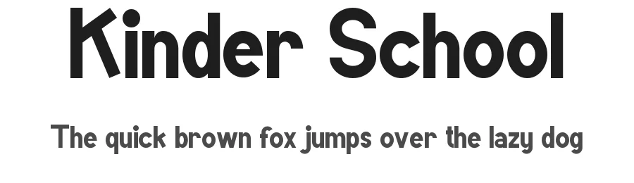 Kinder School by Noah Type — Decorative Font