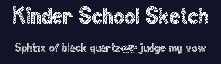Kinder School Sketch by Noah Type — Decorative Font — thumbnail 2