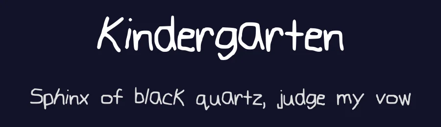 Kindergarten by Rianne Coates — Script Handwritten Font — thumbnail 2