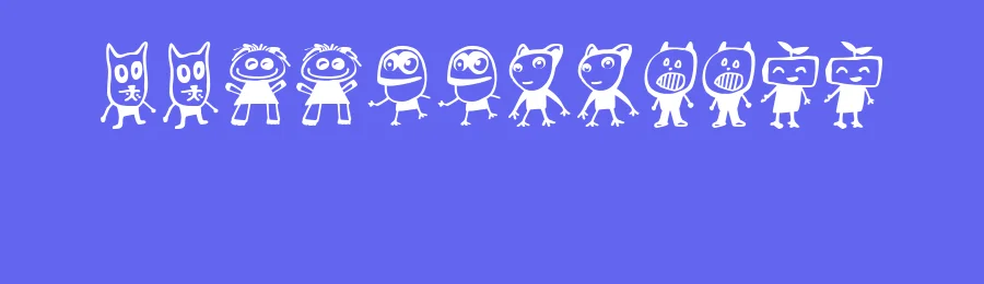 Kinderskizzen by Vladimir Nikolic — Dingbats Font — thumbnail 3