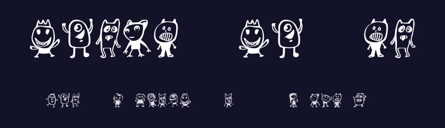 Kinderskizzen by Vladimir Nikolic — Dingbats Font — thumbnail 2