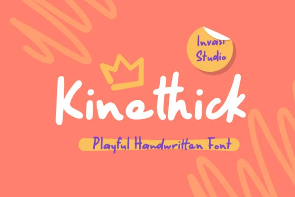 Kinethick Font by invasistudio โ Script Handwritten Font