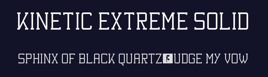Kinetic Extreme Solid by Geronimo Font Studios — Serif Font — thumbnail 2
