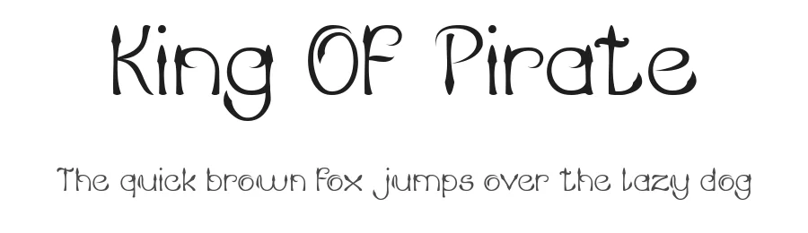 King Of Pirate by weknow β Decorative Font