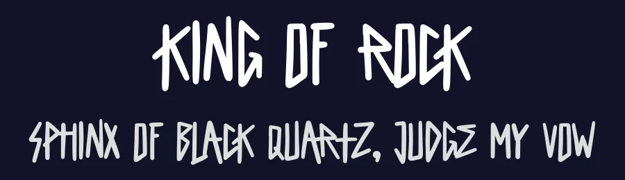 King Of Rock by Doffdog — Decorative Font — thumbnail 2