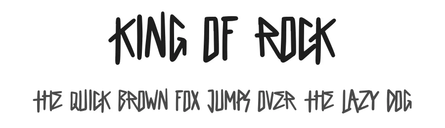 King Of Rock by Doffdog — Decorative Font