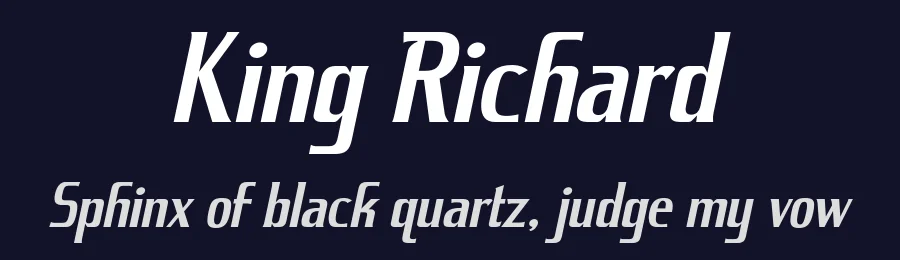 King Richard by Typodermic Fonts — Sans Serif Font — thumbnail 2