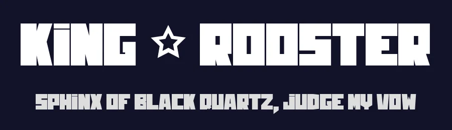 King & Rooster by dcoxy - Greg Medina — Sans Serif Font — thumbnail 2