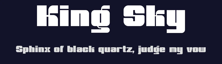 King Sky by Graphicxell — Sans Serif Font — thumbnail 2