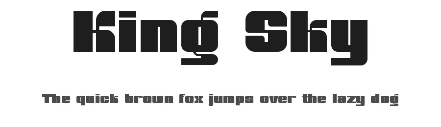 King Sky by Graphicxell β Sans Serif Font