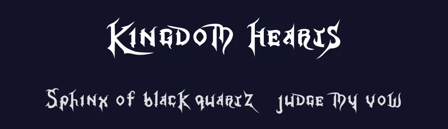 Kingdom Hearts by Eliot Truelove — Blackletter Font — thumbnail 2