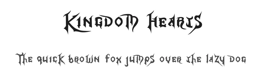 Kingdom Hearts by Eliot Truelove โ Blackletter Font