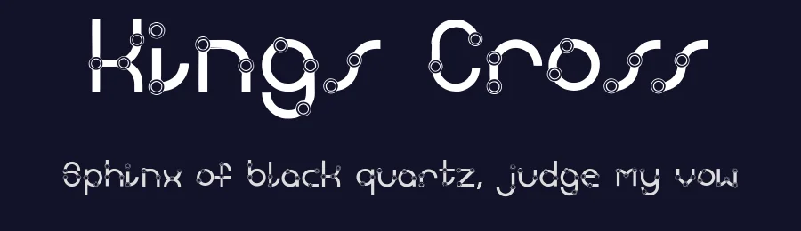 Kings Cross by Elyse Van Fleet — Decorative Font — thumbnail 2
