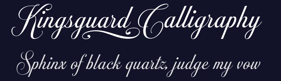 Kingsguard Calligraphy by Måns Grebäck — Script Handwritten Font — thumbnail 2