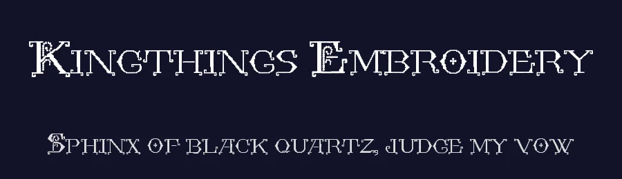 Kingthings Embroidery by Kingthings — Decorative Font — thumbnail 2