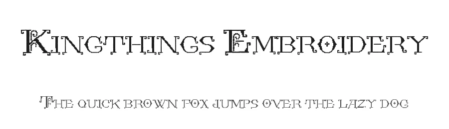 Kingthings Embroidery by Kingthings โ Decorative Font