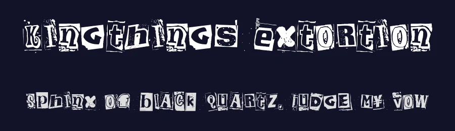 Kingthings Extortion by Kingthings — Decorative Font — thumbnail 2