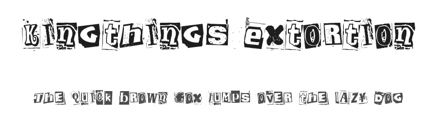 Kingthings Extortion by Kingthings — Decorative Font