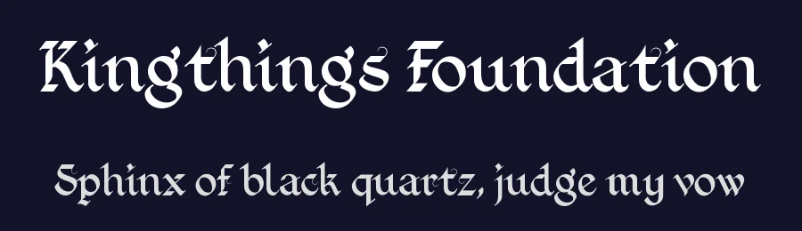 Kingthings Foundation by Kingthings — Decorative Font — thumbnail 2