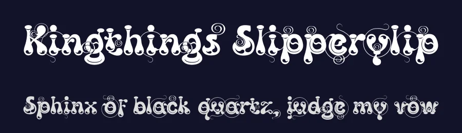 Kingthings Slipperylip by Kingthings — Decorative Font — thumbnail 2