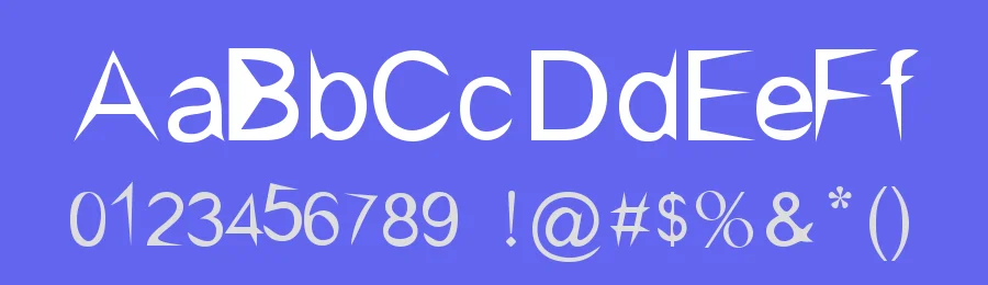 Kishore Sharp by Mozert Kishore — Decorative Font — thumbnail 3