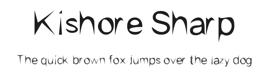 Kishore Sharp by Mozert Kishore — Decorative Font