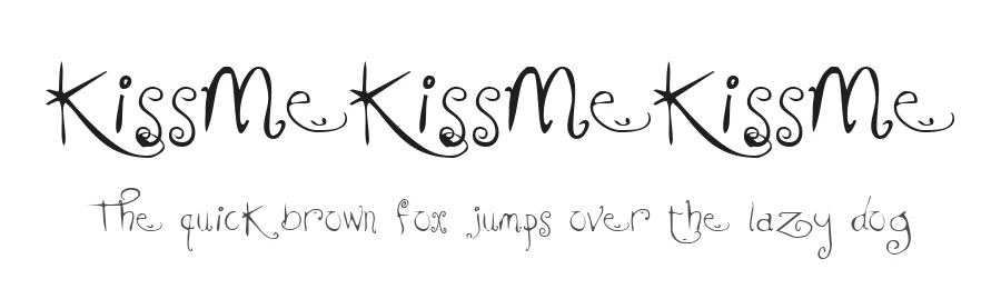 KissMeKissMeKissMe by Fat Cat Fonts — Decorative Font