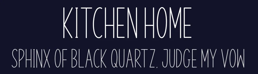 Kitchen Home by AV Type — Sans Serif Font — thumbnail 2