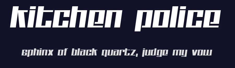 Kitchen Police by Pizzadude — Display Font — thumbnail 2