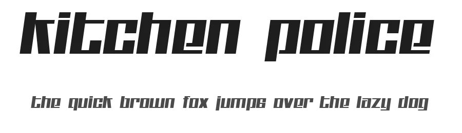 Kitchen Police by Pizzadude — Display Font