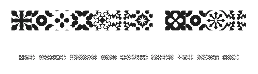 Kitchen Tile by Gabrielle Gaither — Dingbats Font