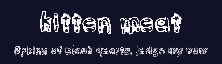 kitten meat by Kirk Shelton — Decorative Font — thumbnail 2