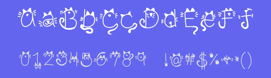 Kitty face by Kandi Wallace — Decorative Font — thumbnail 3