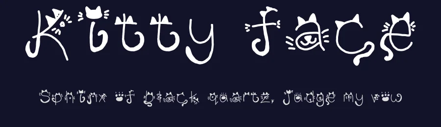 Kitty face by Kandi Wallace — Decorative Font — thumbnail 2