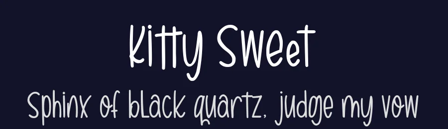 Kitty Sweet by zamjump — Script Handwritten Font — thumbnail 2