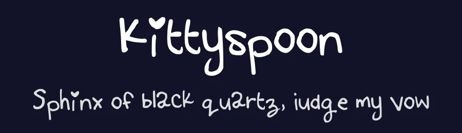 Kittyspoon by Lauren Krunk — Script Handwritten Font — thumbnail 2