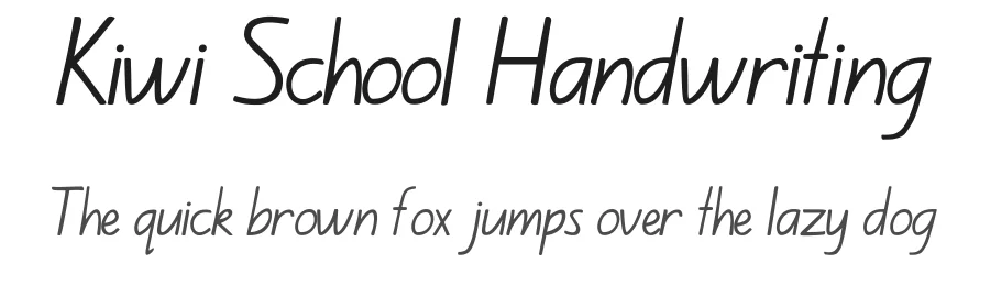 Kiwi School Handwriting