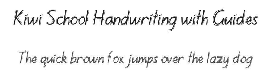 Kiwi School Handwriting with Guides